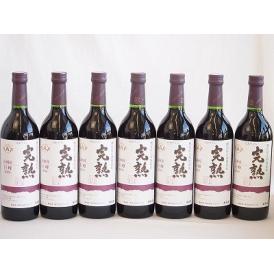 7本セット(信州産完熟巨峰 やや甘口赤ワイン ミディアム) 720ml×7本