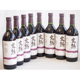 8本セット(信州産完熟巨峰 やや甘口赤ワイン ミディアム) 720ml×8本