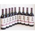 9本セット(信州産完熟巨峰 やや甘口赤ワイン ミディアム) 720ml×9本