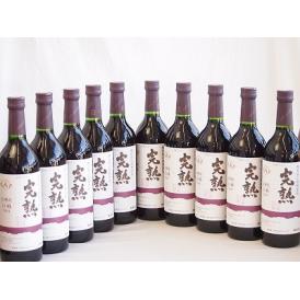 10本セット(信州産完熟巨峰 やや甘口赤ワイン ミディアム) 720ml×10本