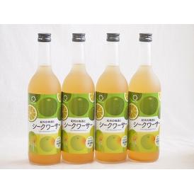 4本セット(和歌山県産南高梅使用 紀州の梅酒とシークワーサーalc.12%) 720ml×4本