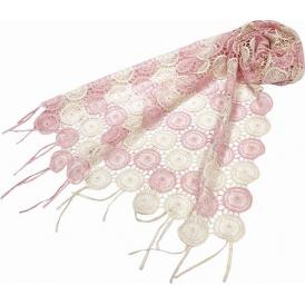 春の贈り物 桜染 エンブロイスカーフアリウム YUMEZAIKU 30×167cm＋房10cm