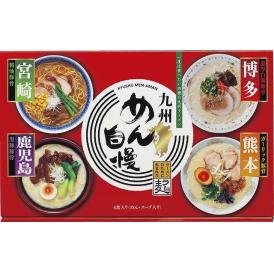 夏の贈り物お中元 九州めん自慢 ラー麦麺（80g）×4、熊本スープ（40g）・博多スープ・宮崎スープ・鹿児島スープ（各35g）×各1