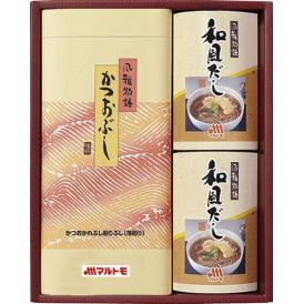 夏の贈り物お中元 風雅物語 マルトモ かつおだしの素（8g×8袋）×2、直火焼ソフトパック（2.5g×14袋）×1