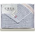 夏の贈り物お中元 フェイスタオル（ブルー） CREA×今治ワッフルソフト 31×80cm
