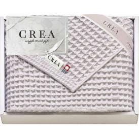 夏の贈り物お中元 フェイスタオル（パープル） CREA×今治ワッフルソフト 31×80cm