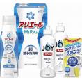 夏の贈り物お中元 アリエールミライセット ギフト工房 P&G除菌ジョイ（170ml）×2、P&Gアリエールミライ（340g）・コンパクトスポンジ×各1