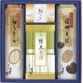 春の贈り物 信州そば・細うどんセット よし井 抹茶そば（80g）×4、信州そば・細うどん（各120g）・めんつゆ（30ml×2袋）×各1