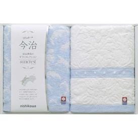 夏の贈り物お中元 今治製フェイスタオル2P nishikawa 34×75cm