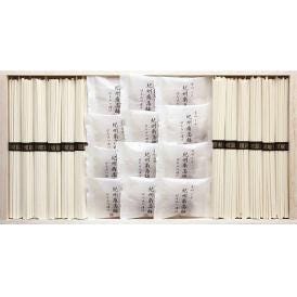 夏の贈り物お中元 紀州南高梅・讃岐うどん詰合せ（木箱入） 紀州南高梅はちみつ漬け・讃岐うどん（50g）×各12