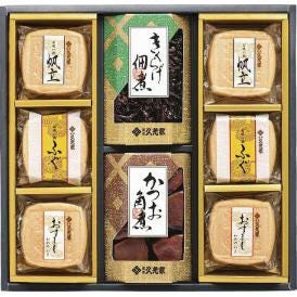 春の贈り物 お吸物・佃煮詰合せ 久光家 お吸物（帆立・ふぐ・おすまし）×各2、かつお角煮（70g）・きくらげ佃煮（60g）×各1