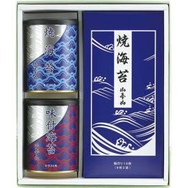 夏の贈り物お中元 海苔詰合せ 山本山 焼海苔・味付海苔（各8切36枚）・板のり（8枚×2袋）×各1