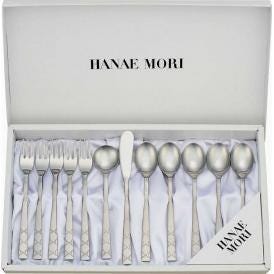 夏の贈り物お中元 ティータイム12ピースセット ハナエモリ コーヒースプーン・ヒメフォーク×各5、バターナイフ・シュガースプーン×各1