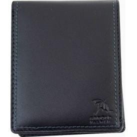 夏の贈り物お中元 二つ折り財布 アーノルド・パーマー ブラック 9×2.5×11cm ★カード入・ポケット×各4、札入×2、ホック式小銭入×1