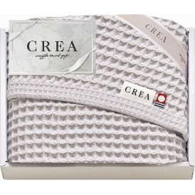 夏の贈り物お中元 バスタオル CREA×今治ワッフルソフト パープル 57×120cm
