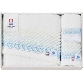 夏の贈り物お中元 バスタオル&ハンドタオル 今治さざなみ バスタオル：60×120cm、ハンドタオル：33×33cm