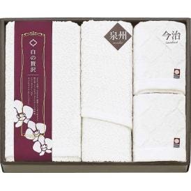 夏の贈り物お中元 タオルセット 今治＆泉州 今治ハンドタオル（33×33cm）×2、泉州スリムバスタオル（34×110cm）・泉州スリムフェイスタオル（29×80cm）×各1