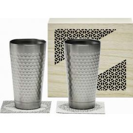 春の贈り物 2層タンブラー350mlペア（木箱入） TUCHIME 直径7.5×13.7cm