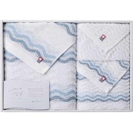 夏の贈り物お中元 タオルセット 今治タオル バスタオル（60×110cm）・フェイスタオル（34×75cm）・ウォッシュタオル（34×30cm）×各1