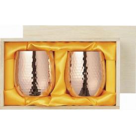 春の贈り物 純銅ロックカップペア340ml（木箱入） 食楽工房 直径7×8.5cm