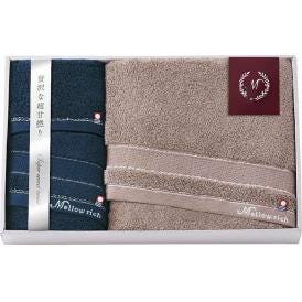 夏の贈り物お中元 タオルセット 今治 メローリッチ バスタオル（60×120cm）・フェイスタオル（34×70cm）・ハンドタオル（34×34cm）×各1