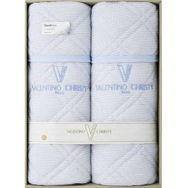 夏の贈り物お中元 吸水速乾ニットワッフル敷パット2P ヴァレンティノ・クリスティー 100×205cm
