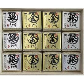 夏の贈り物お中元 木箱入り極金のしゃり・極銀のしゃり食べくらべギフトセット 初代田蔵 新潟県産コシヒカリ金しゃり（8分づき）・新潟県産コシヒカリ銀しゃり（各300g）×各6