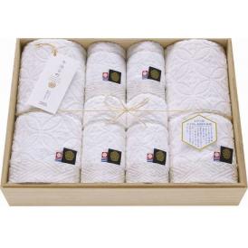 夏の贈り物お中元 今治小町 白無垢2タオルセット木箱入 バスタオル（60×120cm）・フェイスタオル（34×80cm）・ハンドタオル（34×35cm）×各2