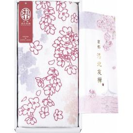 夏の贈り物お中元 ひとつひとつ手染めのマルチタオル ショート 京都 洛北友禅 花色 29×90cm