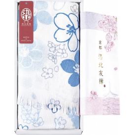 夏の贈り物お中元 ひとつひとつ手染めのマルチタオル ロング 京都 洛北友禅 花色 29×125cm