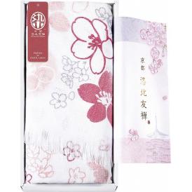 夏の贈り物お中元 ひとつひとつ手染めのマルチタオル ロング 京都 洛北友禅 空色 29×125cm