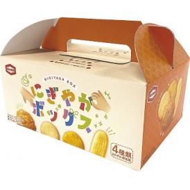 夏の贈り物お中元 にぎやかボックス（90g） 亀田製菓 ハッピーターン×10、揚一番×6、ソフトサラダミニ・亀田のカレーせんミニ×各3