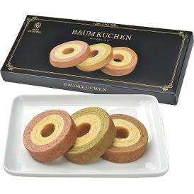 夏の贈り物お中元 2層バームクーヘン3個入 2層バームクーヘン（キャラメル＆ミルク・抹茶＆ミルク・ストロベリー＆ミルク）×各1