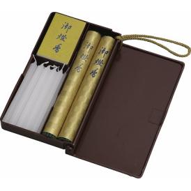 夏の贈り物お中元 御燈香 ミニ ローソク1号×10、線香×2、ケース（8×14.8×2cm）・マッチ・ヒモ×各1
