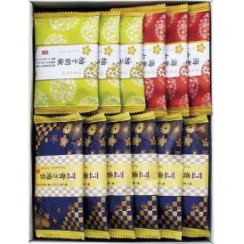 夏の贈り物お中元 おいしさいろいろ 金澤兼六製菓 青さ海苔煎餅×6、柚子胡椒煎餅・海老カレー煎餅×各3