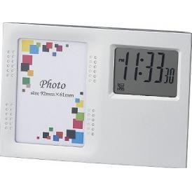 夏の贈り物お中元 フォトクロックポライト 10×14×4.1cm ★（92×61mm）1枚用　★単4乾電池1本使用（別売）　★卓上用
