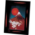 夏の贈り物お中元 和風フォトフレーム 曙（富士） 約16.5×12.5×2cm ★（120×87mm）1枚用　★卓上用