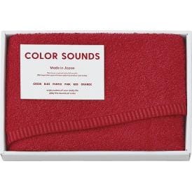 夏の贈り物お中元 フェイスタオル COLOR SOUNDS レッド 29×75cm