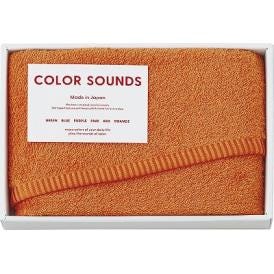 夏の贈り物お中元 フェイスタオル COLOR SOUNDS オレンジ 29×75cm
