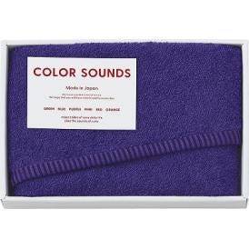 夏の贈り物お中元 フェイスタオル COLOR SOUNDS パープル 29×75cm