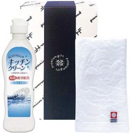 夏の贈り物お中元 今治産タオル＆キッチン洗剤セット ウォッシュタオル（34×30cm）・キッチンクリーン（250ml）×各1