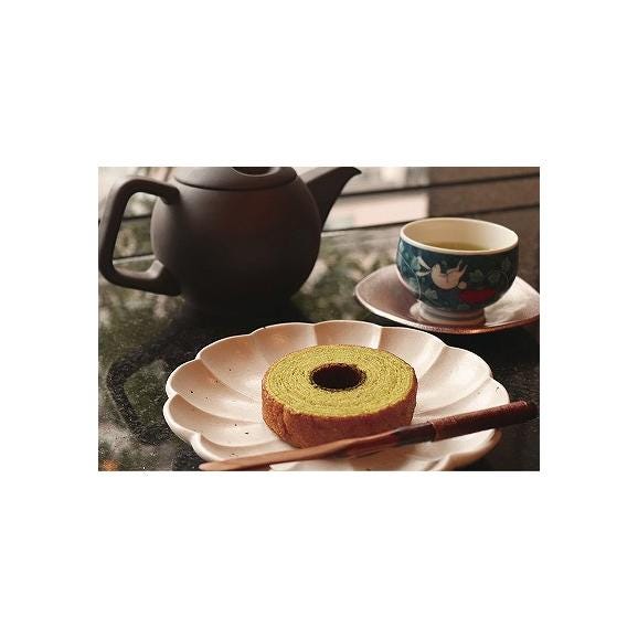 春の贈り物 日本茶こだわりセット「楓」 袋布向春園本店 抹茶バウムクーヘン×4、宇治茶ティーバッグ（3g×5p）×102