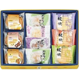 夏の贈り物お中元 秀菓撰 河内駿河屋 かすてらまんじゅう×2、パウンドケーキ（ハチミツ・小倉・栗）・まんじゅう（桃山・栗）・姫鏡（バニラ・いちご・抹茶）×各1
