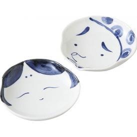 夏の贈り物お中元 小皿ペア 波佐見焼 10×9.5×2.5cm