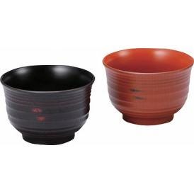 春の贈り物 山中塗 根来・曙汁椀ペア 直径11×7.5cm