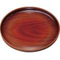 夏の贈り物お中元 8.0丸盆 千筋木目 直径24×1.8cm