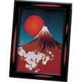 夏の贈り物お中元 絵はがき和風フォトフレーム 曙（富士） 17×13×1.5cm ★（147×104mm）1枚用　★卓上用