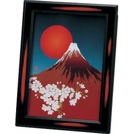 夏の贈り物お中元 絵はがき和風フォトフレーム 曙（富士） 17×13×1.5cm ★（147×104mm）1枚用　★卓上用