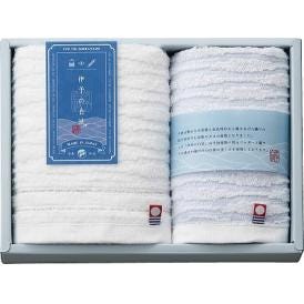 夏の贈り物お中元 フェイスタオル&ウォッシュタオル 伊予の白波 フェイスタオル：33×75cm、ウォッシュタオル：33×35cm