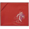 夏の贈り物お中元 刺繍入り二巾風呂敷 洛北 赤 71×70cm